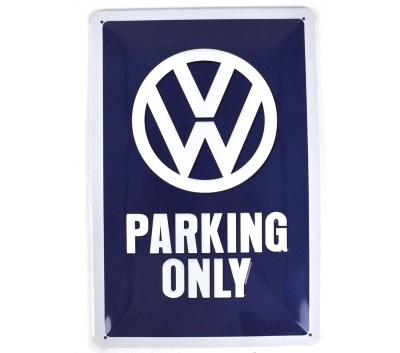 Металлическая пластина Volkswagen Parking Only, Tin Sign, 20x30, Nostalgic Art