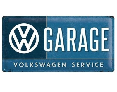 Металлическая пластина Volkswagen Garage Tin Sign, 25x50, Nostalgic Art