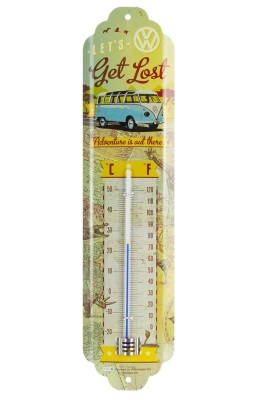 Термометр Volkswagen Let's Get Lost, Retro Thermometer, Nostalgic Art