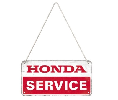 Металлическая пластина с подвесом Honda Service, Hanging Sign, 10x20, Nostalgic Art