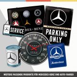 Металлическая пластина Mercedes-Benz Logos, Tin Sign, 30x40, Nostalgic Art, артикул NA23251