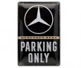 Металлическая пластина Mercedes-Benz Parking Only, Tin Sign, 30x40, Nostalgic Art