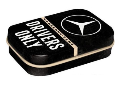 Металлическая конфетница Mercedes-Benz Drivers Only, Mint Box, Black, Nostalgic Art