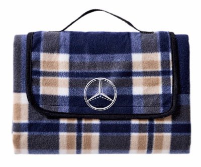 Плед для пикника Mercedes-Benz Travel Plaid, Blue/Beige/White