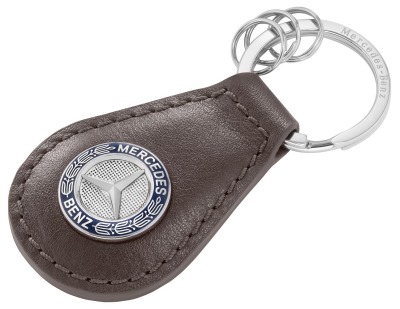 Кожаный брелок Mercedes Key ring, Classic, Brown Leather