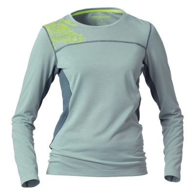 Женский лонгслив BMW Motorrad Women's Ride Shirt, Aqua/Neon Yellow