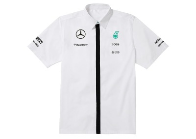 Мужская рубашка Mercedes-Benz F1 Men's shirt, Team 2015, White