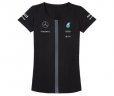 Женская футболка Mercedes F1 Women's T-shirt, Team 2015, Black