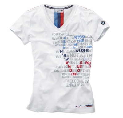 Женская футболка BMW Motorsport Graphic T-Shirt, ladies, White