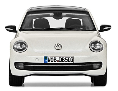 Модель автомобиля Volkswagen Beetle, Oryx White Pearl, Scale 1:43