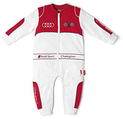 Комбинезон для малышей автогонщиков Audi Babys Racing Body, Audi Sport, white/red