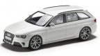 Модель Audi RS 4 Avant, Ibis white, 2013, Scale 1 43