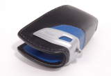 Кожаный футляр для ключа BMW Leather Key Case M Sport, Blue Black, артикул 82292219915