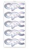 Набор из пяти наклеек Opel OPC sticker 150 mm (5-piece set)