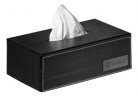 Кожаная коробка для салфеток Mercedes Tissue Box Black Leather