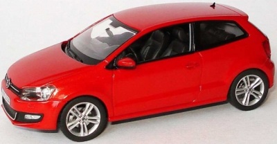 Модель автомобиля Volkswagen Polo A5 Rocket Orange, Scale 1:43