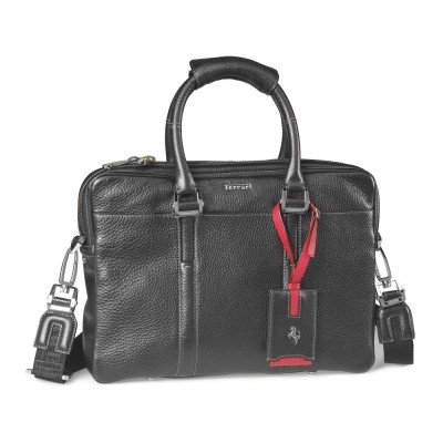 Кожаный портфель Ferrari 24 Bag Brown