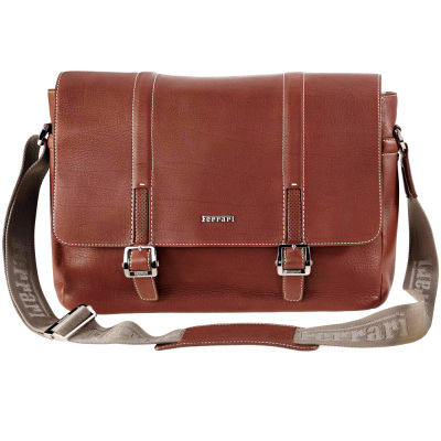 Кожаная сумка Ferrari Messenger Bag Brown