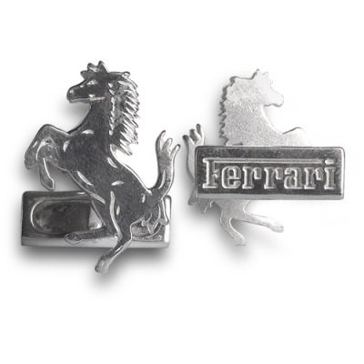 Серебряные запонки Ferrari Prancing Horse Cufflinks