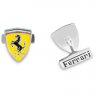 Серебряные запонки Ferrari Scudetto Cufflinks