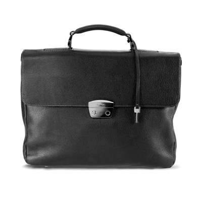 Кожаный портфель Ferrari Classic 24 Bag Black