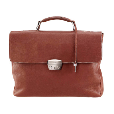 Кожаный портфель Ferrari Classic 24 Bag Brown