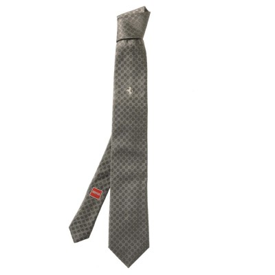 Галстук Ferrari Cavallino Rampante Tie Diamond pattern Brown