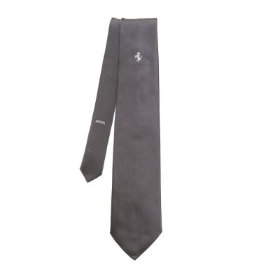 Галстук Ferrari Satin Prancing Horse tie Grey