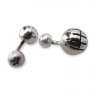 Серебряные запонки Ferrari Gear knob silver cufflinks