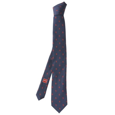 Галстук Ferrari Cavallino Rampante Tie - All Over Blue Red