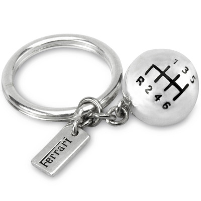 Серебряный брелок Ferrari Silver gear stick knob keyring