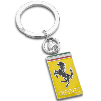 Серебряный брелок Ferrari Silver Rectangular keyring