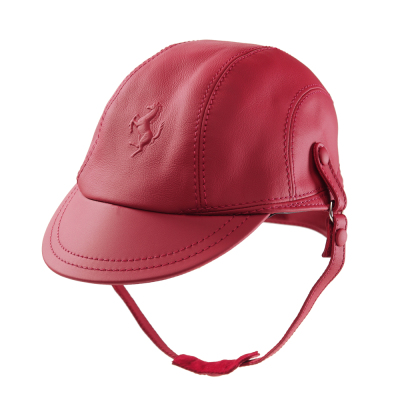 Мужская кожаная кепка Ferrari Men’s Cap by Borsalino, Red