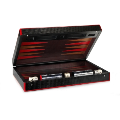 Carbon fibre backgammon set