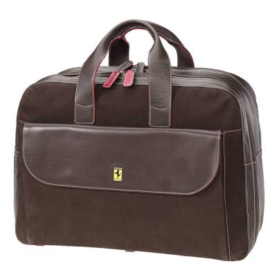 Кожаная сумка Ferrari 48 hour leather bag Brown