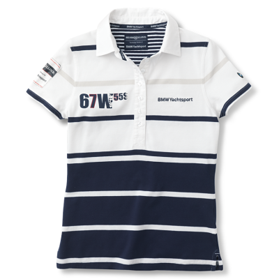 Женская рубашка-поло BMW Ladies' Poloshirt Yachting White Blue