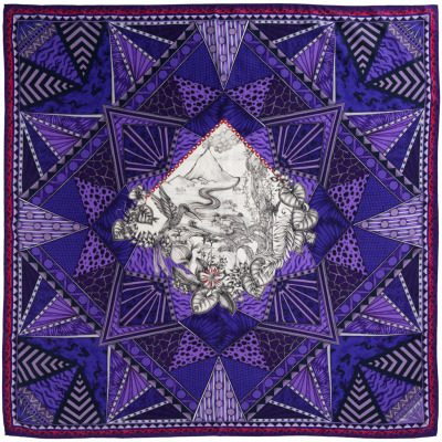 Женский шелковый шарф Land Rover Ladies Silk Scarf Purple