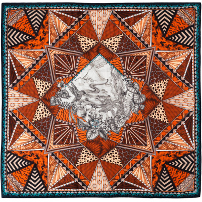 Женский шелковый шарф Land Rover Ladies Silk Scarf Orange