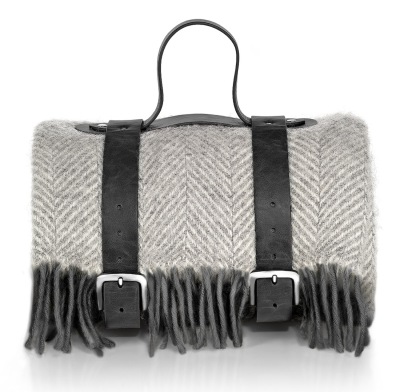 Шерстяной плед Audi Woollen blanket with strap, grey