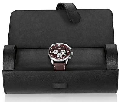 Футляр для часов Audi Watch case, leather, black