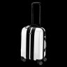 Чемодан Mini Rooftop Cabin Trolley White with black racing stripes