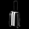 Чемодан Mini Rooftop Cabin Trolley Black with white racing stripes