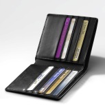 Кожаный футляр для кредитных карт Mercedes-Benz Leather Credit Card Case, Black, артикул B66951349