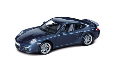 Модель автомобиля Porsche 911 Turbo, Blue, Scale 1:43