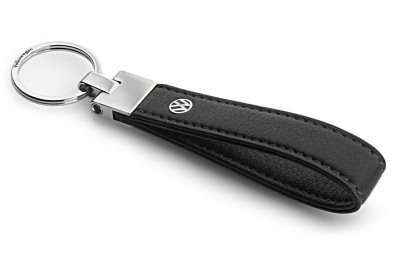 Брелок Volkswagen Metall Key Chain Leather Black