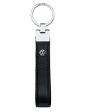 Брелок Volkswagen Metall Key Chain Leather Black, артикул 000087011DAPG