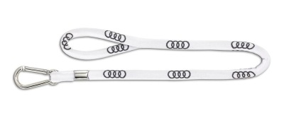 Шнурок для ключей Audi rings lanyard white