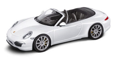 Модель автомобиля Porsche 991 Carrera S Cabriolet, White, 2012