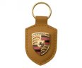 Брелок для ключей с гербом Porsche Crest Keyring, Cognac