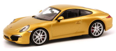 Модель автомобиля Porsche 911 (991) Carrera S 2012 (Gold), Scale 1:43